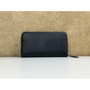 FENDI 7M0210 MONSTER EYES ZIP AROUND LEATHER WALLET